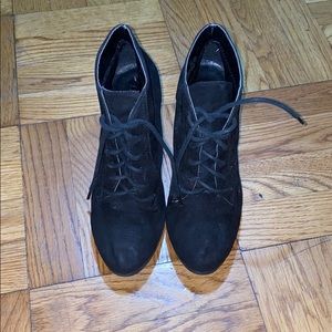 Rialto Suede Black Heeled Women’s Boots Size 8